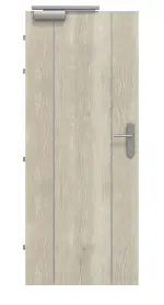 Frontansicht von CLASSEN Brandschutztür-Set EI60 Venom Alu M3 Kendal Eiche CPL inkl. Blockzarge