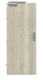 Frontansicht von CLASSEN Brandschutztür-Set EI60 Venom Alu M6 Kendal Eiche CPL inkl. Blockzarge