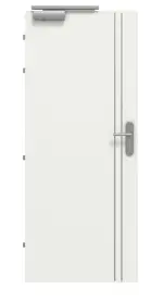 Frontansicht von CLASSEN Brandschutztür-Set EI60 Venom Alu M6 RAL 9003 CPL inkl. Blockzarge
