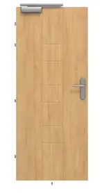 Frontansicht von CLASSEN Brandschutztür-Set EI30 Venom M9 Eiche geölt 3D Look inkl. Blockzarge