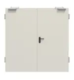 Außentür-Set 2-flg. Stahl mit Feuerschutzfunktion H3-2 OD inkl Eckzarge - Hörmann