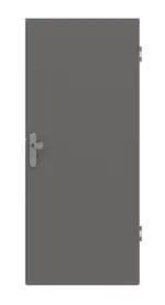 Frontansicht von Huga Wohnungseingangstür Hygge grau RAL 7037 Lack Basic