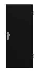 Frontansicht von Schwarz RAL 9005 Lack Wohnungseingangstür - Hörmann