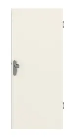 Frontansicht von Reinweiß RAL 9010 Basic Lack Wohnungseingangstür - Huga