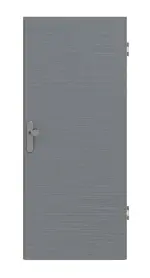Frontansicht von Strukturiert Hygge Grau Basic Wohnungseingangstür - Huga