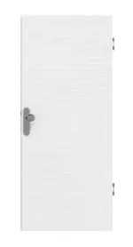 Frontansicht von Strukturiert Weiß Basic Wohnungseingangstür - Huga