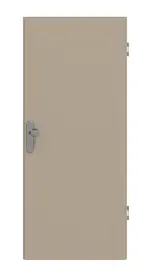 Frontansicht von Ultramatt Taupe Basic Wohnungseingangstür - Huga