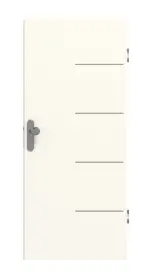 Frontansicht von GARANT Wohnungseingangstür Corona 834 Pearl White CePaL