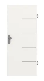 Frontansicht von GARANT Wohnungseingangstür Corona 834 Weißlack 9016 CePaL