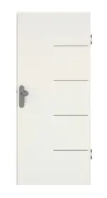 Frontansicht von GARANT Wohnungseingangstür Corona 834 Weiß Struktur Premium CePaL