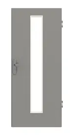 Frontansicht von WESTAG Wohnungseingangstür Kitt A 446 GetaLit HPL mit Lichtausschnitt LA-1 mittig