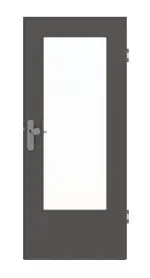 Frontansicht von GARANT Wohnungseingangstür 10622-60 Ebony CePaL mit Lichtausschnitt LA-DIN