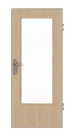 Frontansicht von GARANT Wohnungseingangstür Authentic Achat CePaL mit Lichtausschnitt LA-DIN