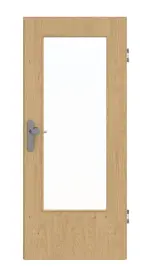 Frontansicht von GARANT Wohnungseingangstür Authentic Asteiche CePaL mit Lichtausschnitt LA-DIN