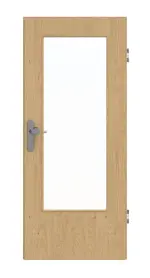 Frontansicht von GARANT Wohnungseingangstür Authentic Asteiche GCK08 mit Lichtausschnitt LA-DIN