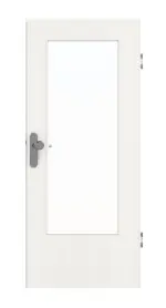 Frontansicht von GARANT Wohnungseingangstür Authentic Bianco GCK08 mit Lichtausschnitt LA-DIN