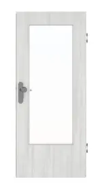 Frontansicht von GARANT Wohnungseingangstür Authentic Grigio GCK08 mit Lichtausschnitt LA-DIN