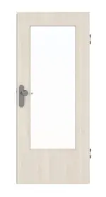 Frontansicht von GARANT Wohnungseingangstür Authentic Perl GCK08 mit Lichtausschnitt LA-DIN