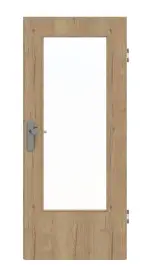 Frontansicht von GARANT Wohnungseingangstür Authentic Risseiche GCK08 mit Lichtausschnitt LA-DIN