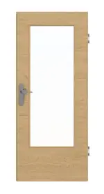 Frontansicht von GARANT Wohnungseingangstür Quer Authentic Asteiche CePaL mit Lichtausschnitt LA-DIN