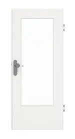 Frontansicht von GARANT Wohnungseingangstür Quer Authentic Bianco GCK08 mit Lichtausschnitt LA-DIN