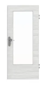 Frontansicht von GARANT Wohnungseingangstür Quer Authentic Grigio GCK08 mit Lichtausschnitt LA-DIN