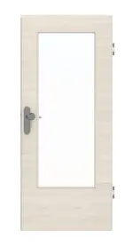 Frontansicht von GARANT Wohnungseingangstür Quer Authentic Perl GCK08 mit Lichtausschnitt LA-DIN