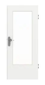 Frontansicht von GARANT Wohnungseingangstür D354-60 Designer White Resopal mit Lichtausschnitt LA-DIN