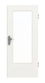 Frontansicht von GARANT Wohnungseingangstür Weißlack 9016 GHK08 mit Lichtausschnitt LA-DIN