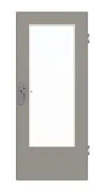 Frontansicht von GARANT Wohnungseingangstür U12115SD Platingrau GHK08 mit Lichtausschnitt LA-DIN