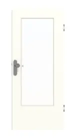 Frontansicht von GARANT Wohnungseingangstür W1000ST3 Premium Weiß GHK08 mit Lichtausschnitt LA-DIN