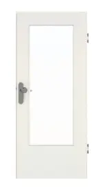 Frontansicht von GARANT Wohnungseingangstür Weiß Struktur Premium GCK08 mit Lichtausschnitt LA-DIN