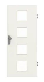 Frontansicht von GARANT Wohnungseingangstür 0135-60 Rain Resopal mit Lichtausschnitt LA-10