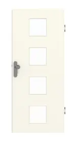 Frontansicht von GARANT Wohnungseingangstür 9417-60 Snow White CePaL mit Lichtausschnitt LA-10