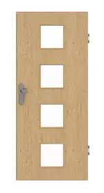 Frontansicht von GARANT Wohnungseingangstür Authentic Asteiche CePaL mit Lichtausschnitt LA-10