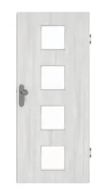 Frontansicht von GARANT Wohnungseingangstür Authentic Grigio GCK08 mit Lichtausschnitt LA-10