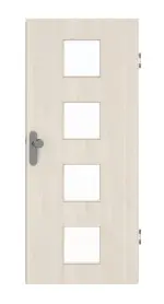 Frontansicht von GARANT Wohnungseingangstür Authentic Perl GCK08 mit Lichtausschnitt LA-10