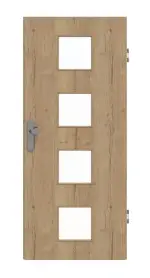 Frontansicht von GARANT Wohnungseingangstür Authentic Risseiche GCK08 mit Lichtausschnitt LA-10