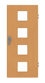 Frontansicht von GARANT Wohnungseingangstür Buche Exklusiv CePaL mit Lichtausschnitt LA-10