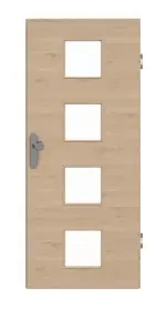 Frontansicht von GARANT Wohnungseingangstür Quer Authentic Achat GCK08 mit Lichtausschnitt LA-10