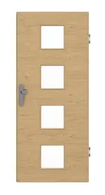 Frontansicht von GARANT Wohnungseingangstür Quer Authentic Asteiche GCK08 mit Lichtausschnitt LA-10