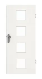 Frontansicht von GARANT Wohnungseingangstür Quer Authentic Bianco GCK08 mit Lichtausschnitt LA-10