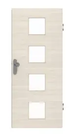 Frontansicht von GARANT Wohnungseingangstür Quer Authentic Perl GCK08 mit Lichtausschnitt LA-10