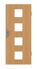 Frontansicht von GARANT Wohnungseingangstür Eiche Premium GCK08 mit Lichtausschnitt LA-10