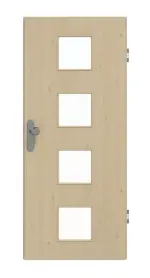 Frontansicht von GARANT Wohnungseingangstür Natura Ahorn CePaL mit Lichtausschnitt LA-10