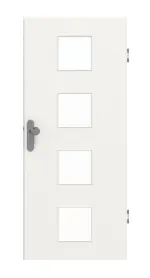 Frontansicht von GARANT Wohnungseingangstür Weißlack 9016 GHK08 mit Lichtausschnitt LA-10