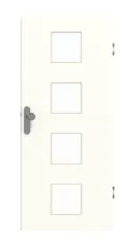 Frontansicht von GARANT Wohnungseingangstür W1000ST3 Premium Weiß GHK08 mit Lichtausschnitt LA-10