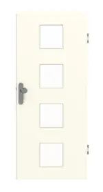 Frontansicht von GARANT Wohnungseingangstür W980ST15 Platinweiß GHK08 mit Lichtausschnitt LA-10