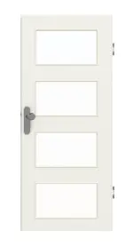 Frontansicht von GARANT Wohnungseingangstür 0135-60 Rain Resopal mit Lichtausschnitt LA-11