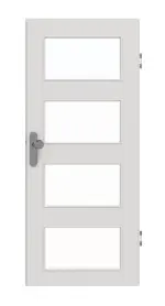 Frontansicht von GARANT Wohnungseingangstür 0160-60 Silver Grey CePaL mit Lichtausschnitt LA-11